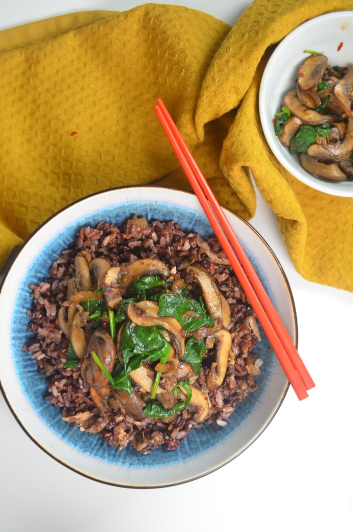Sauteed Mushroom and Spinach By SweetNSpicyLiving