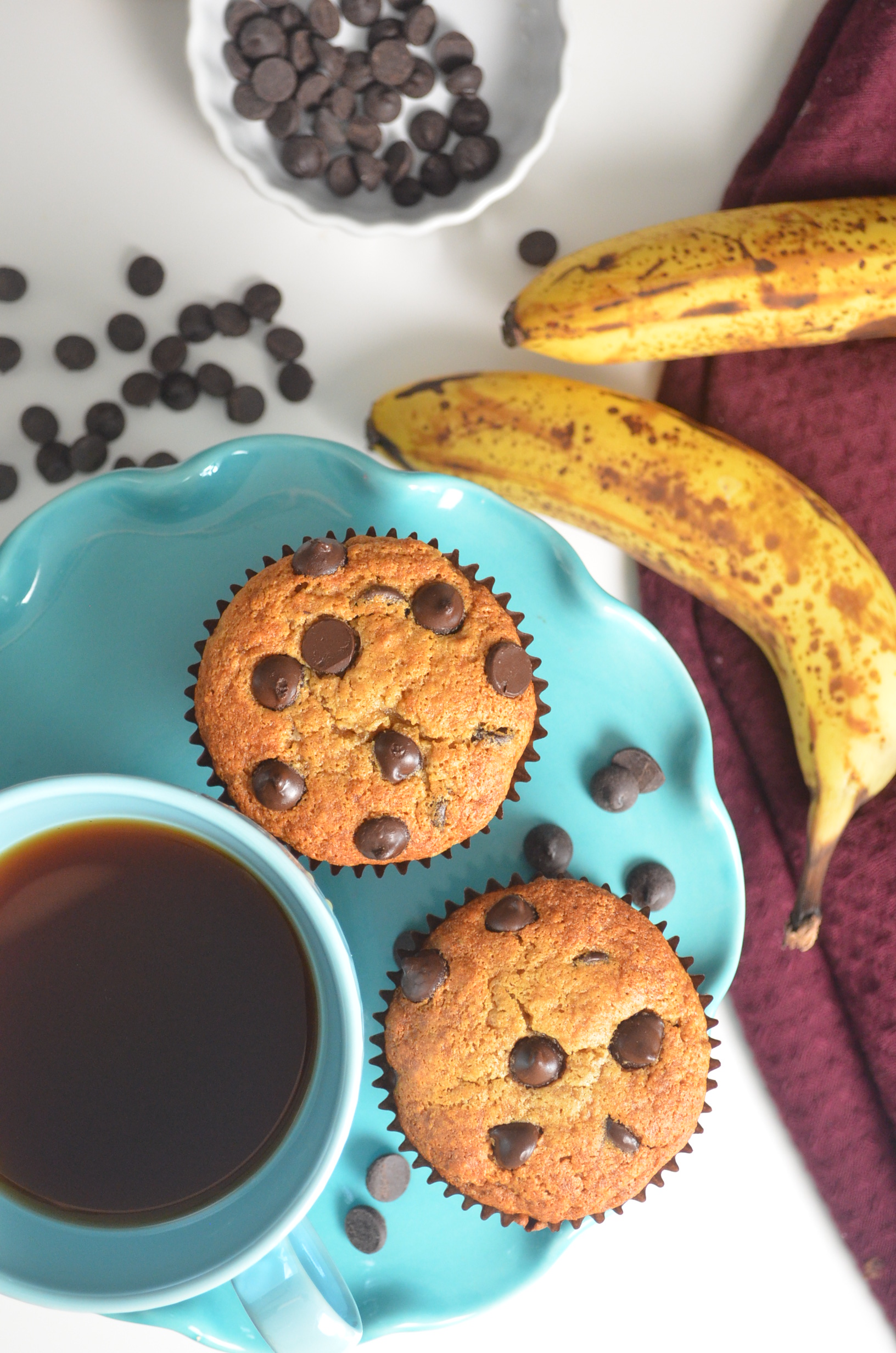 Small Batch Banana Chocolate Chip Muffin