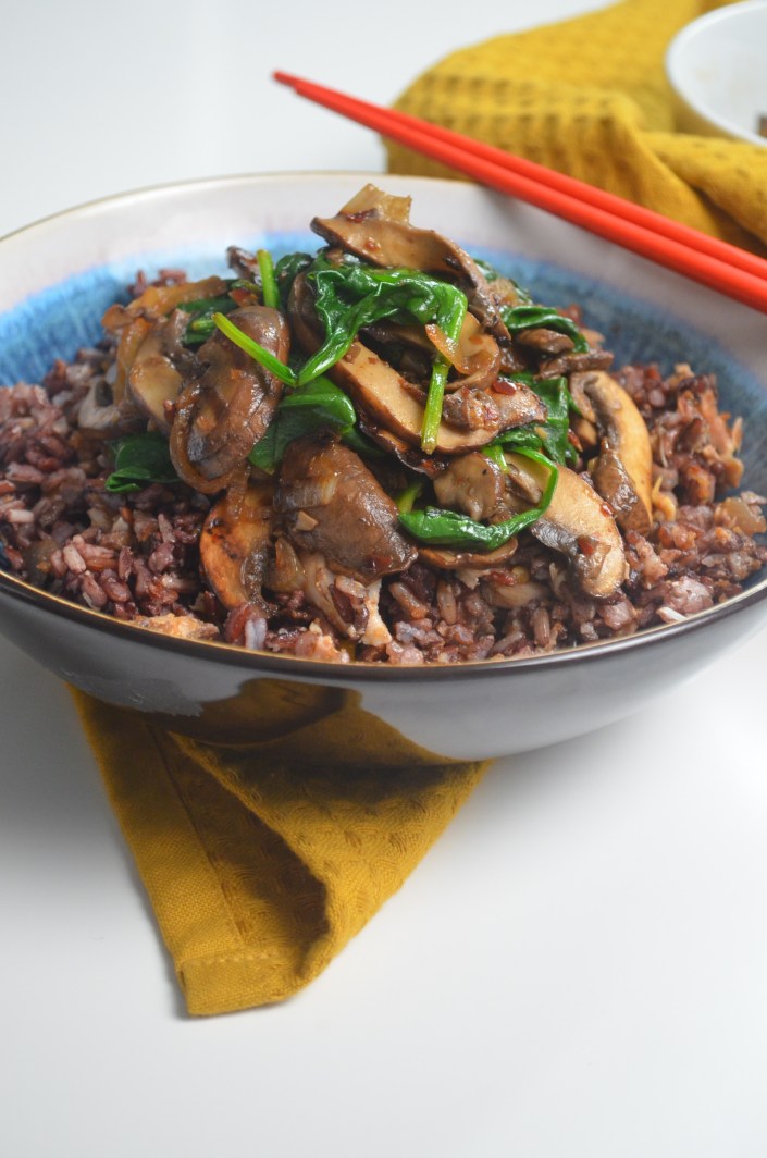 Small Batch Sauteed Mushroom and Spinach By SweetNSpicyLiving