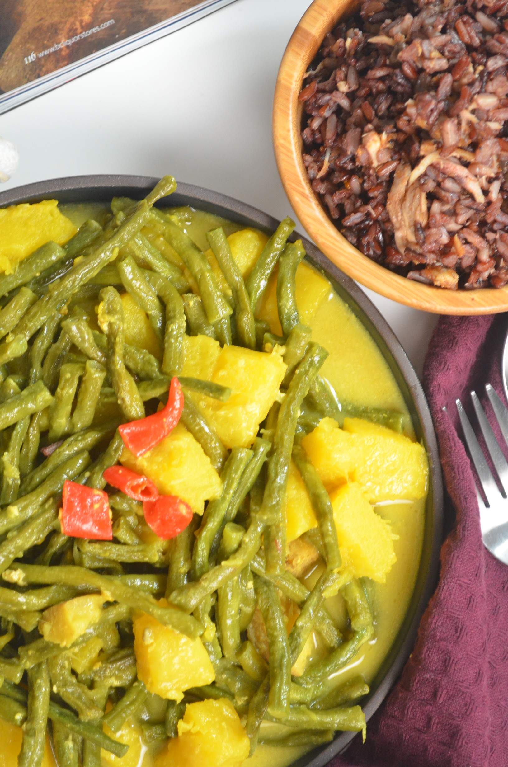 Ginataang Sitaw and Kalabasa