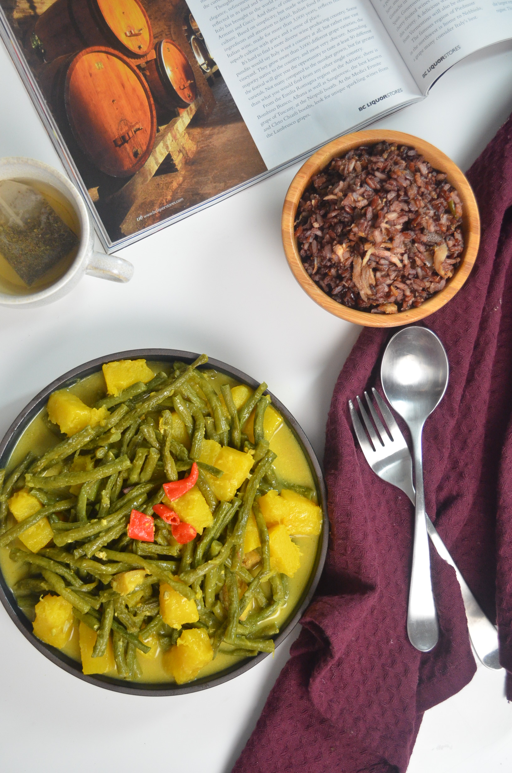 String Beans and Squash in Coconut Sauce