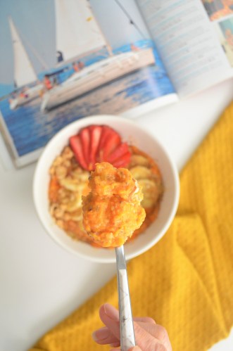 Mashed Sweet Potato Oatmeal For One