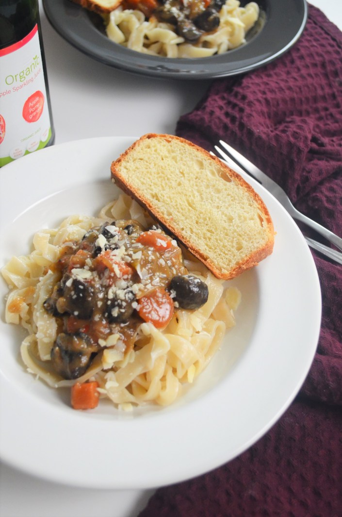 Mushroom Bourguignon Pasta