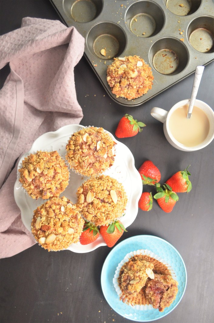 Small Batch Gluten Free Strawberry Banana Muffin