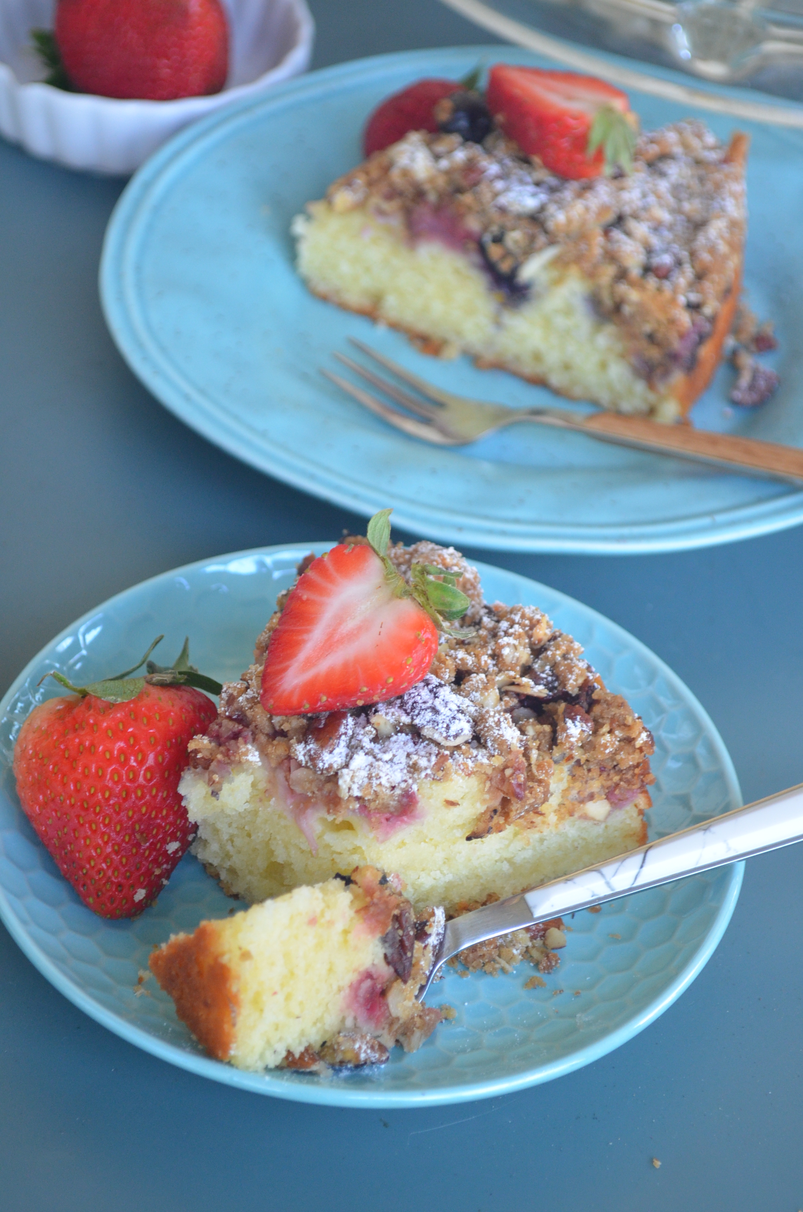 Berries Almond Crumb Cake
