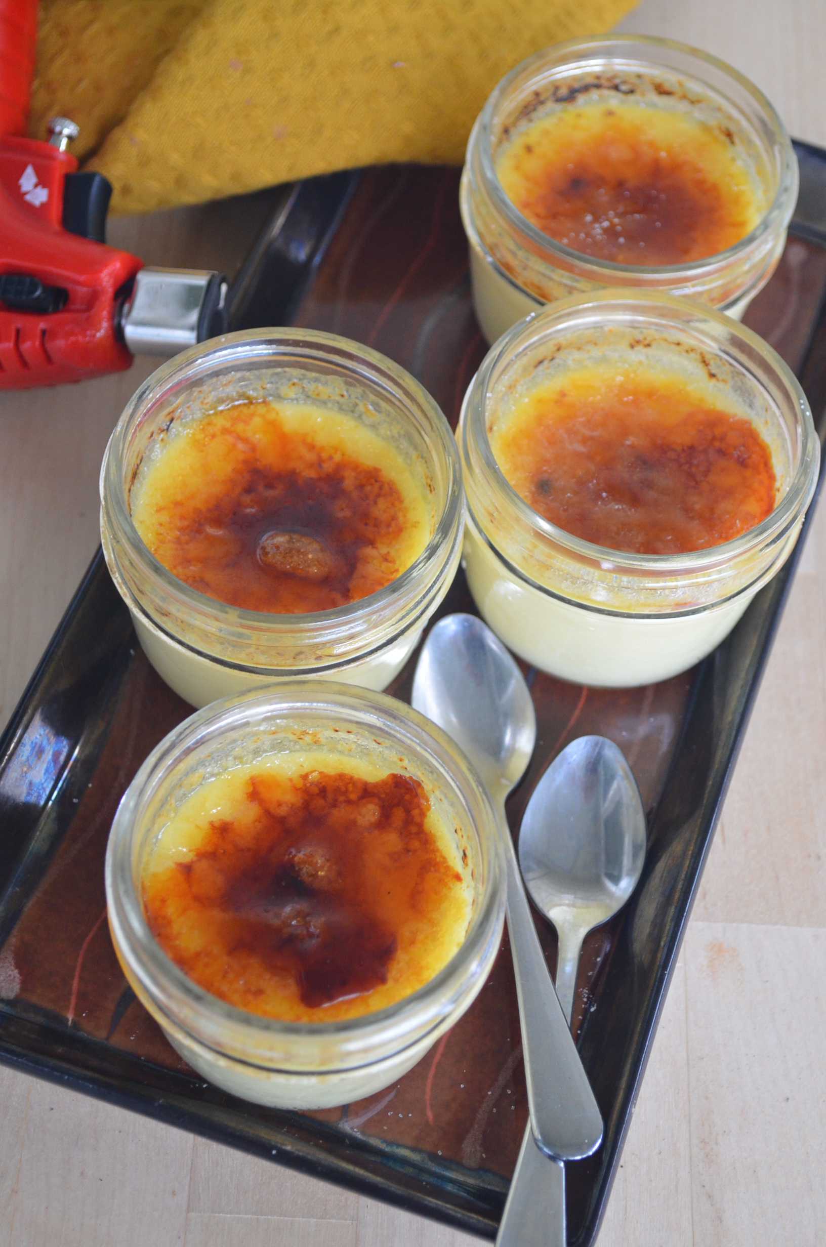 Coconut Creme Brulee in Mason Jar