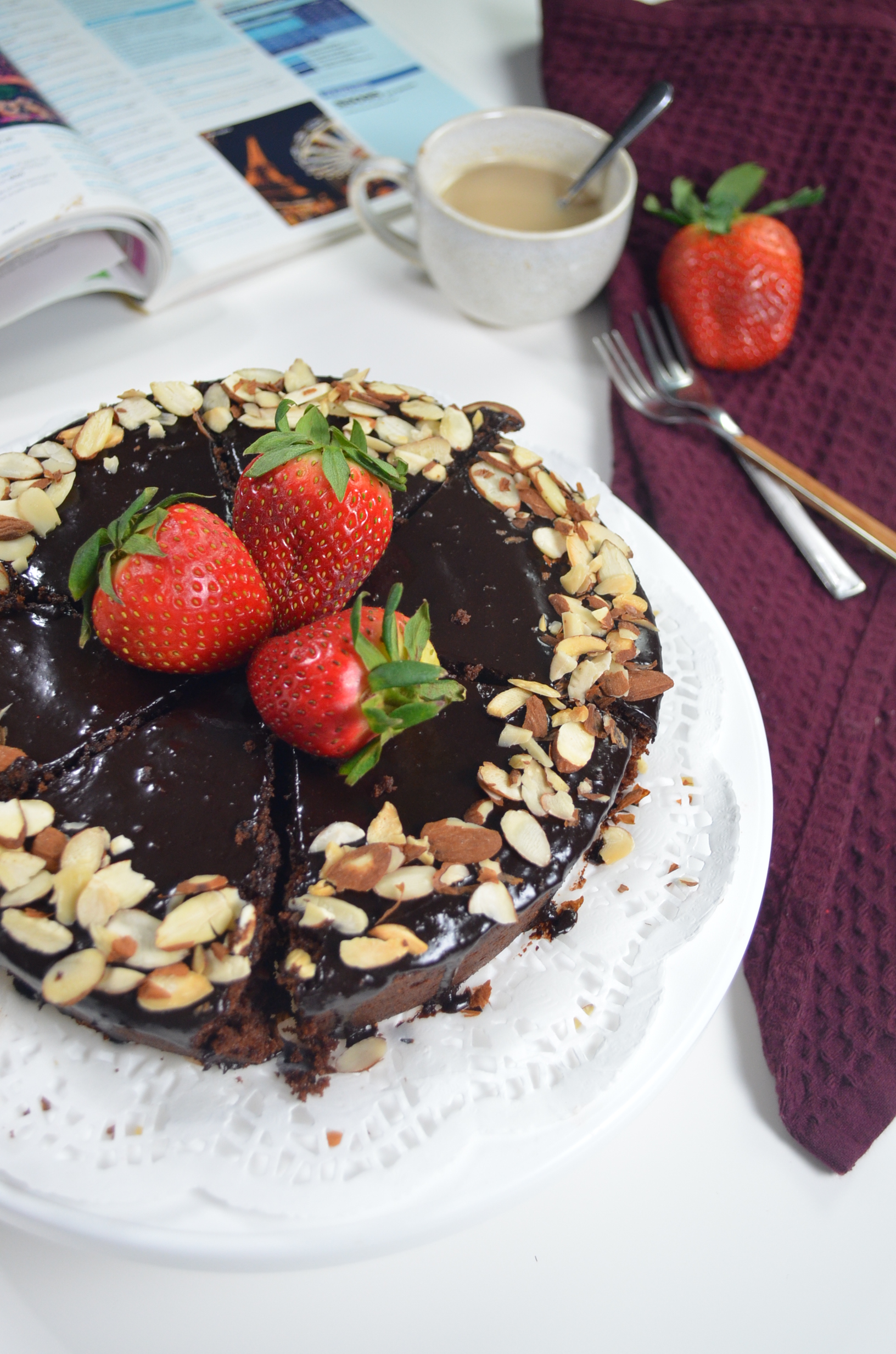 Ricotta Chocolate Almond Cake