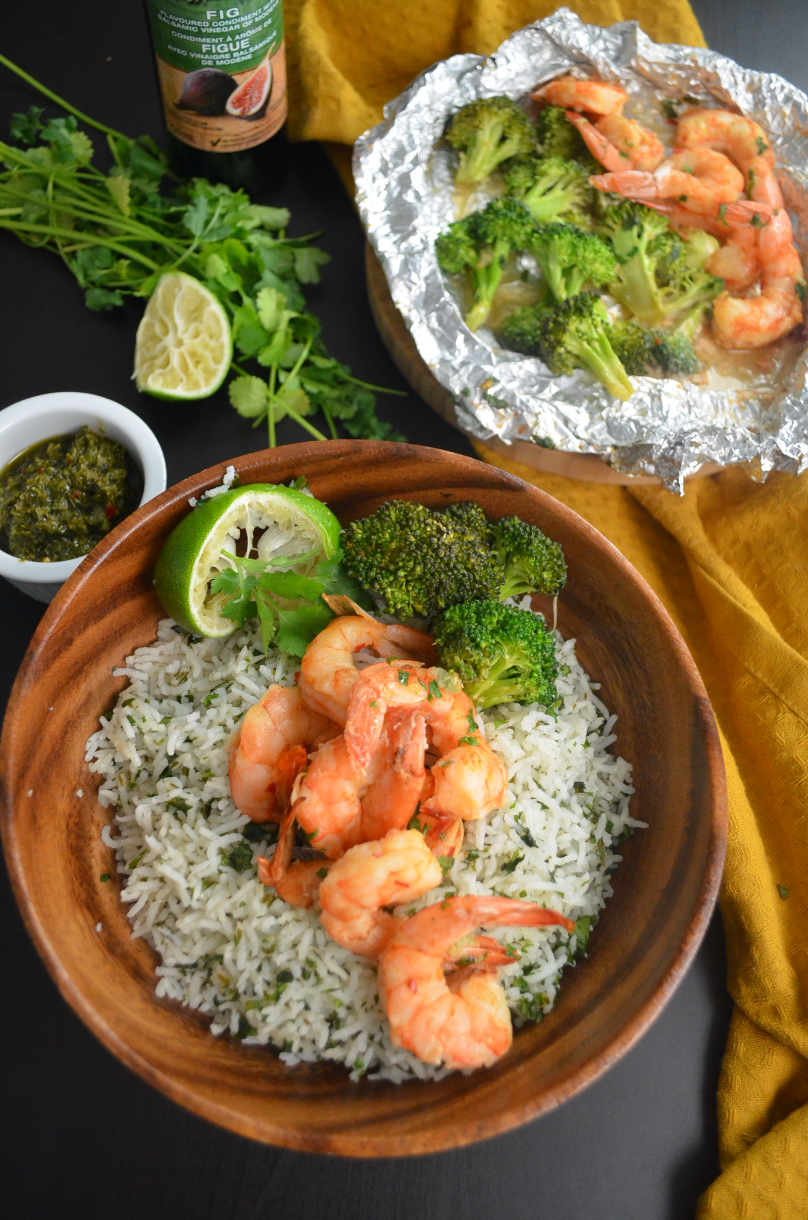 Shrimp and Broccoli Foil Packets