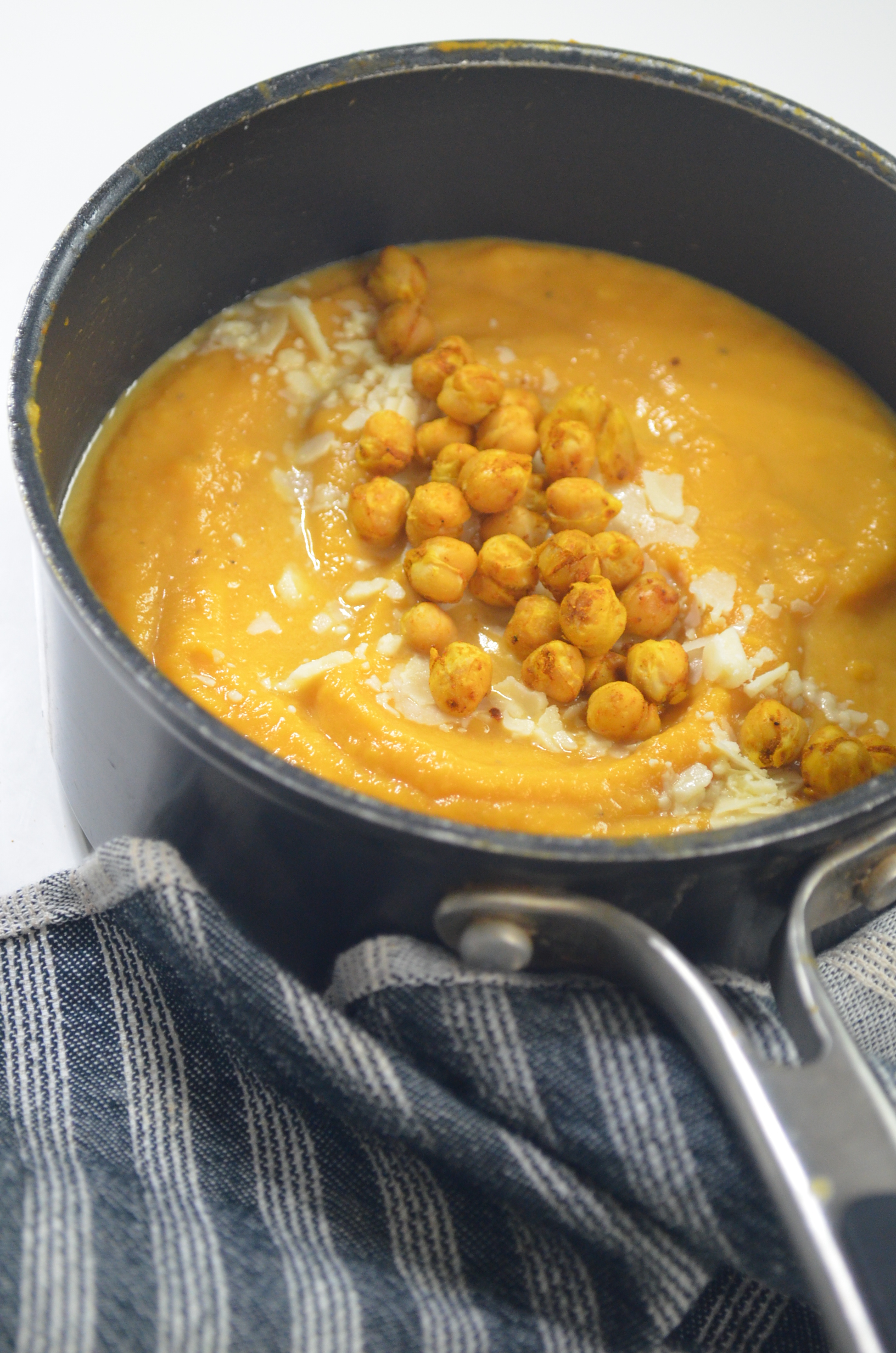 Creamy Roasted Butternut Squash and Parmesan Soup