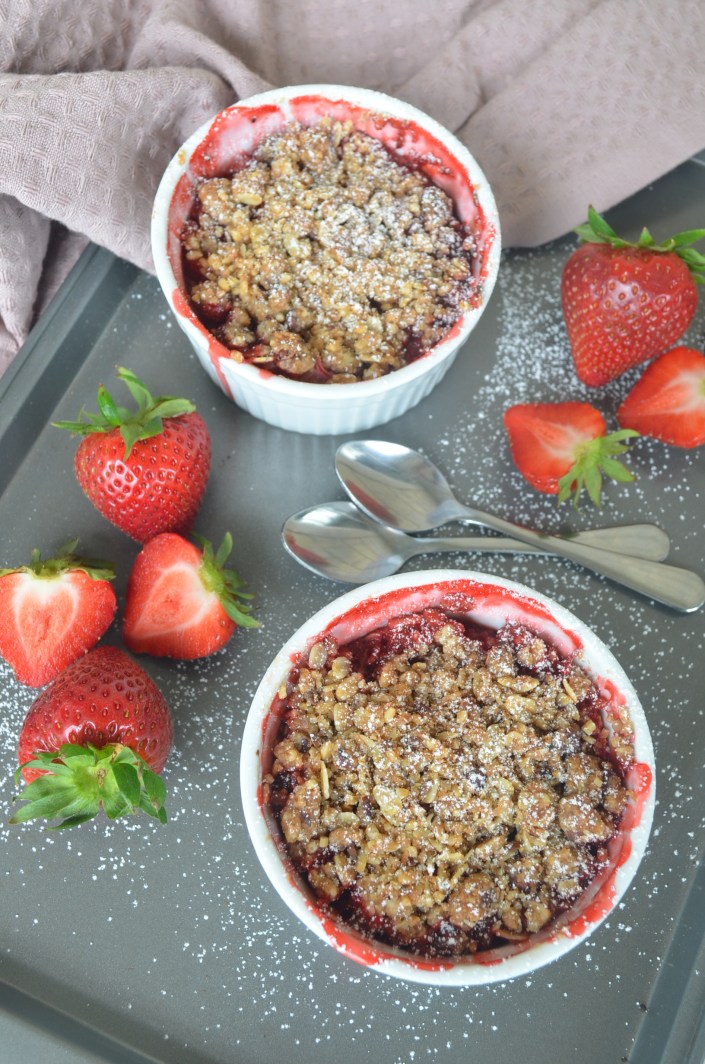Ramekin Small Batch Strawberry Crisp For Two