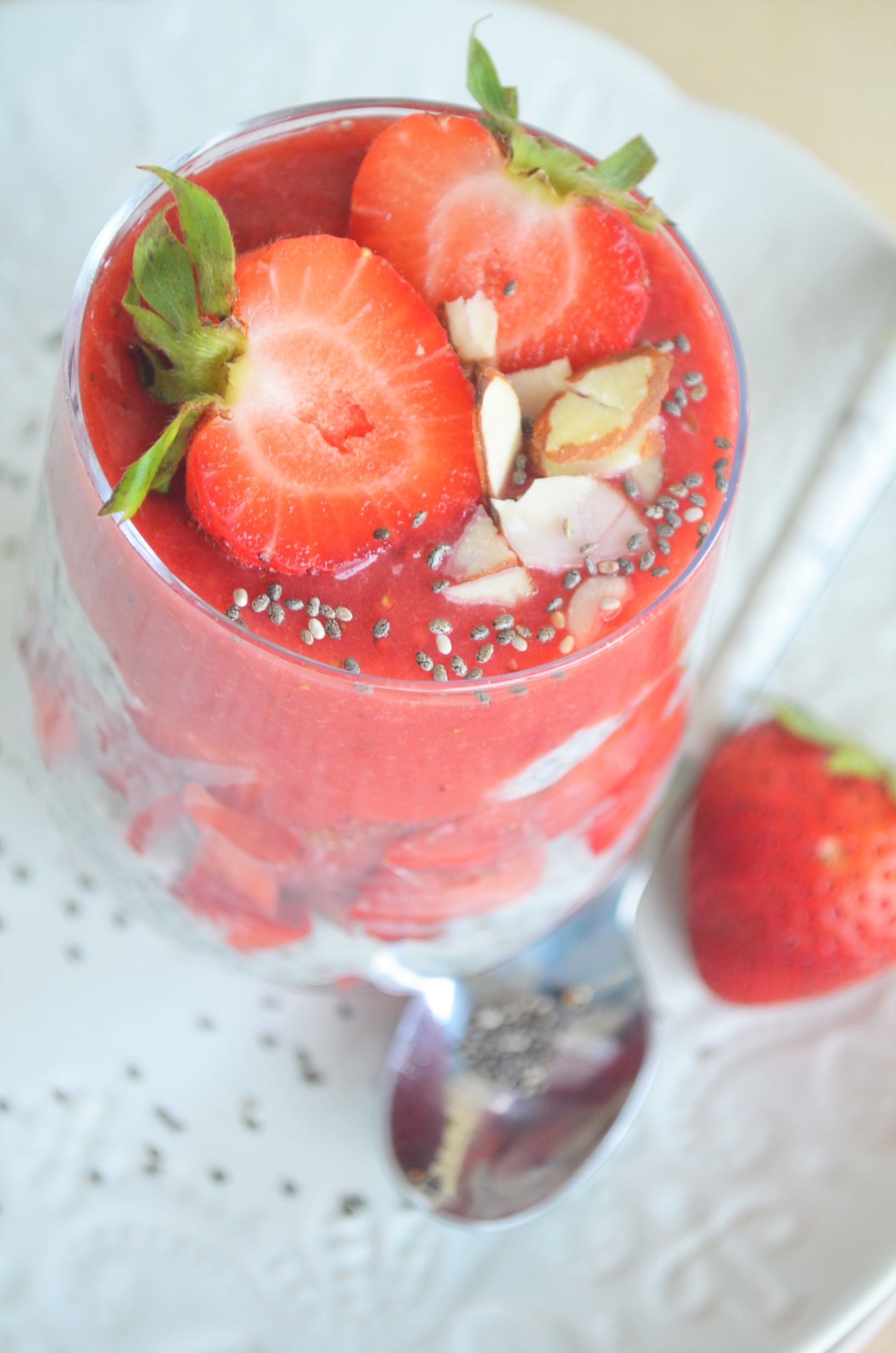SIngle Serving Strawberry Chia Seed Pudding For One