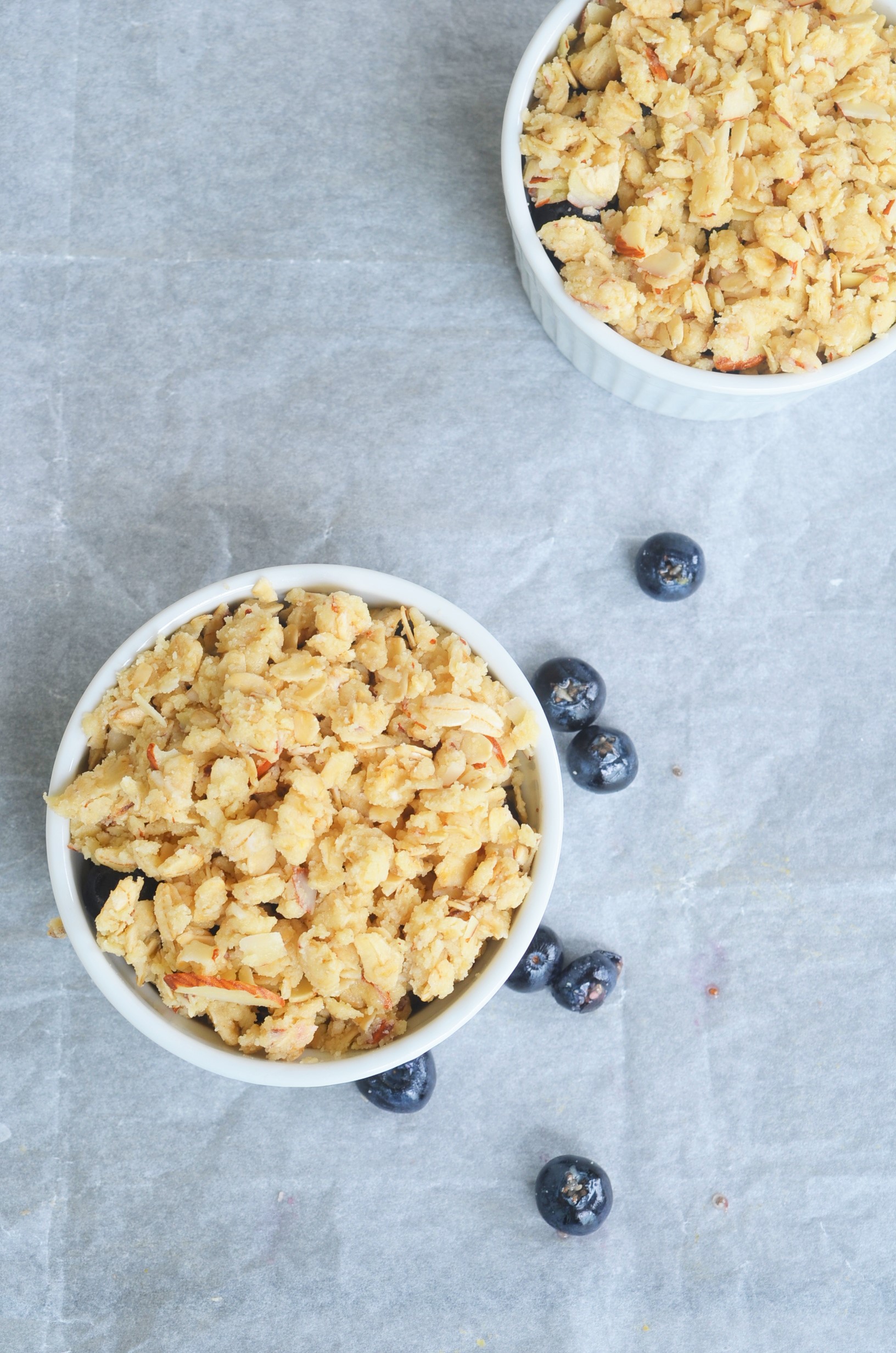 Small Batch Gluten Free and Vegan Blueberry Crisp For Two By SweetNSpicyLiving