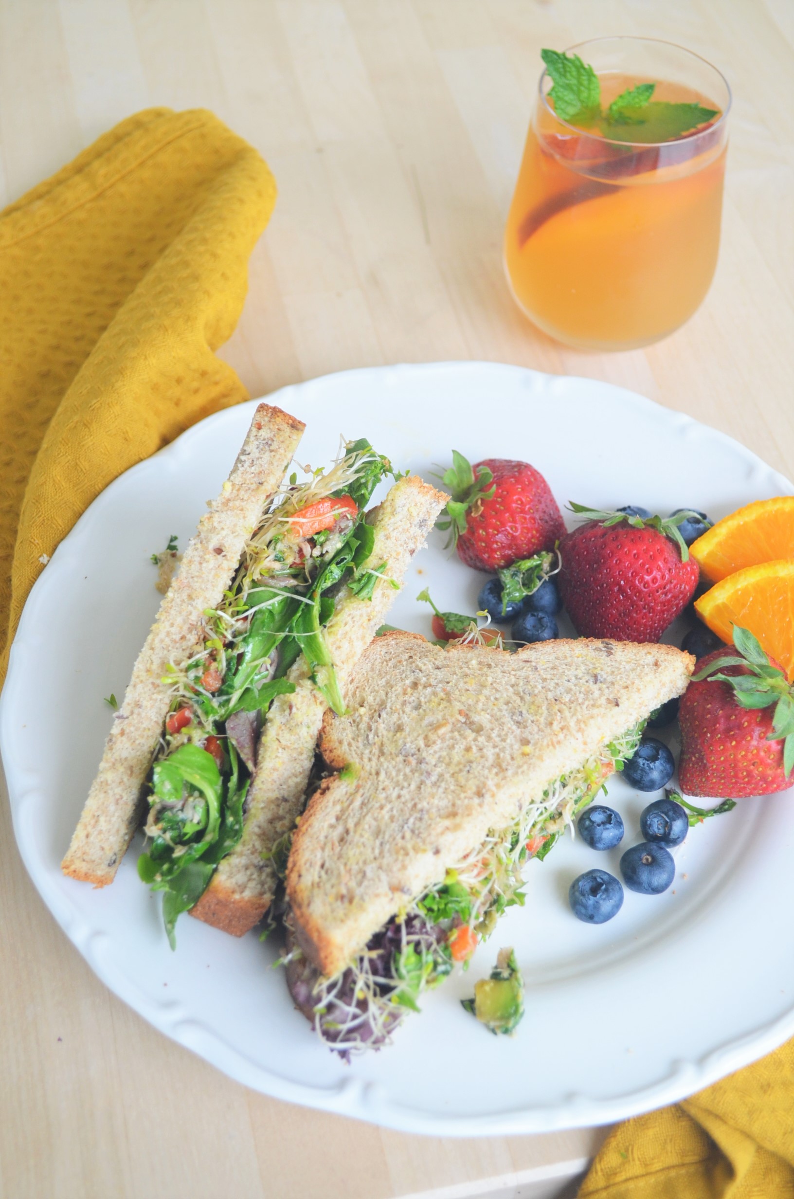 Avocado and Tuna Breakfast Sandwich