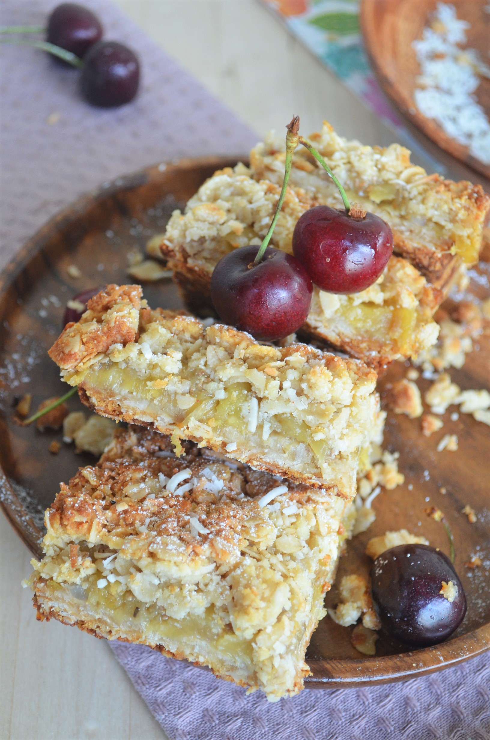 Gluten Free and Vegan Pina Colada Crumb Bar