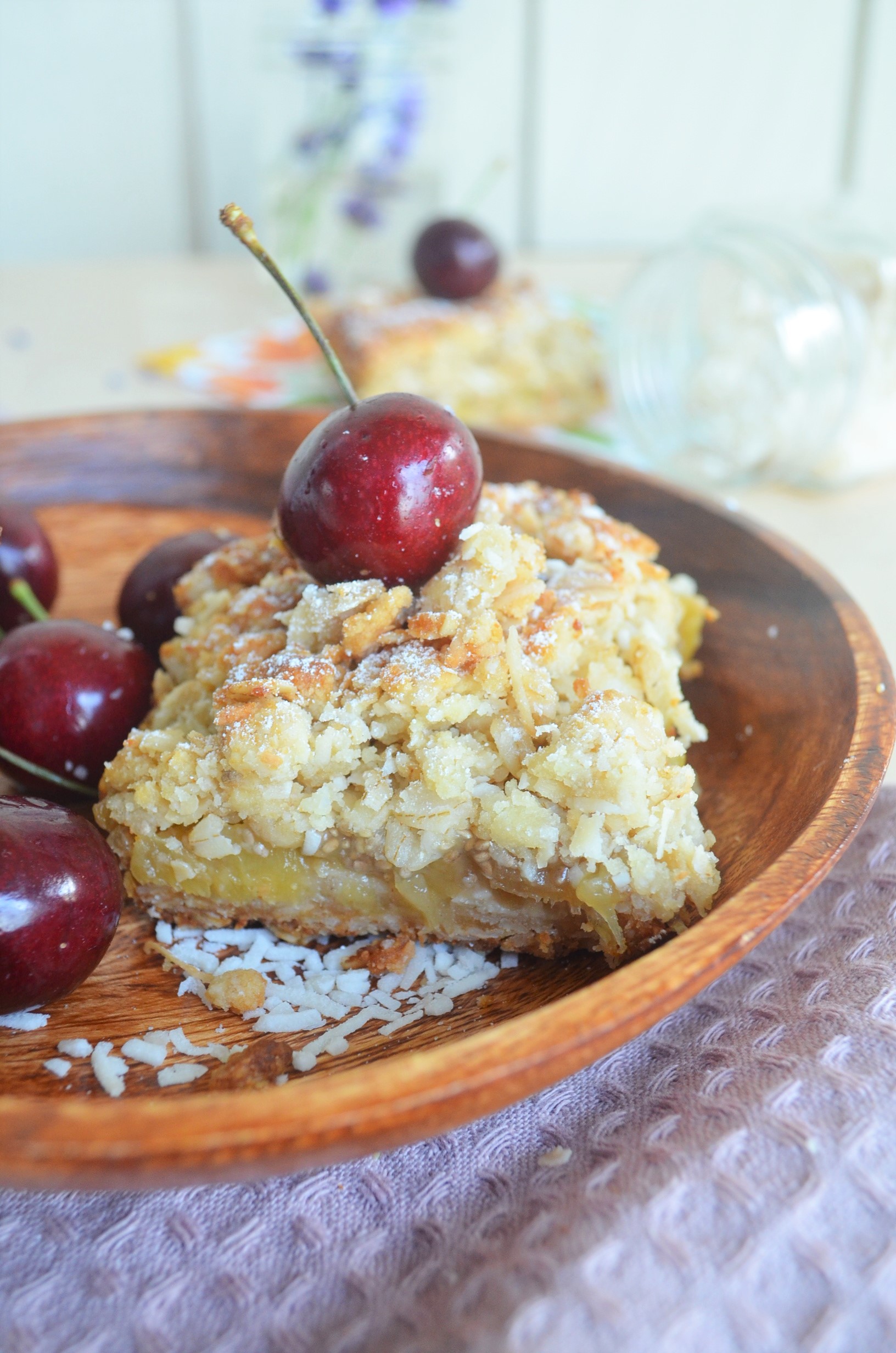 Small Batch Gluten Free and Vegan Pineapple and Coconut Crumb Bar