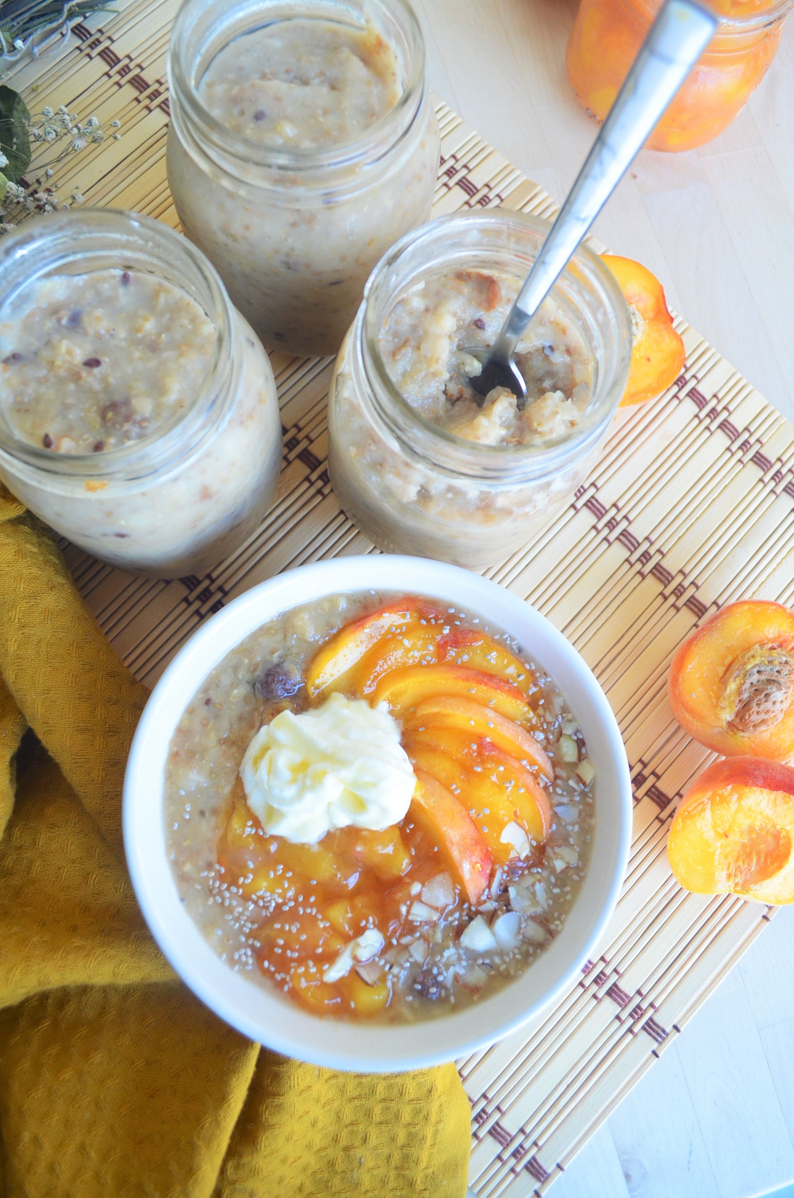 Peaches and Cream Oatmeal For One