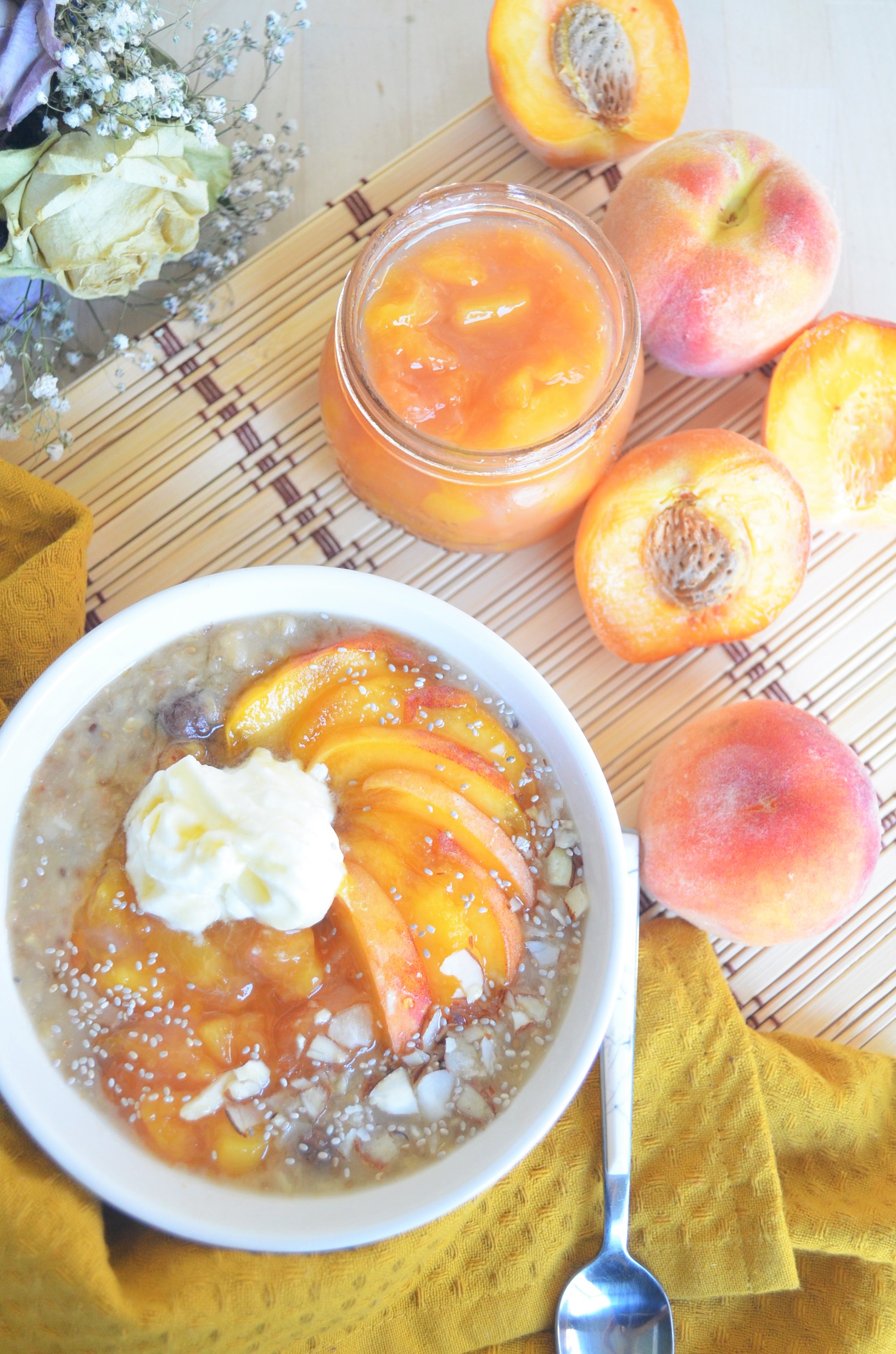 Single Serve Peaches and Cream Peach Oatmeal