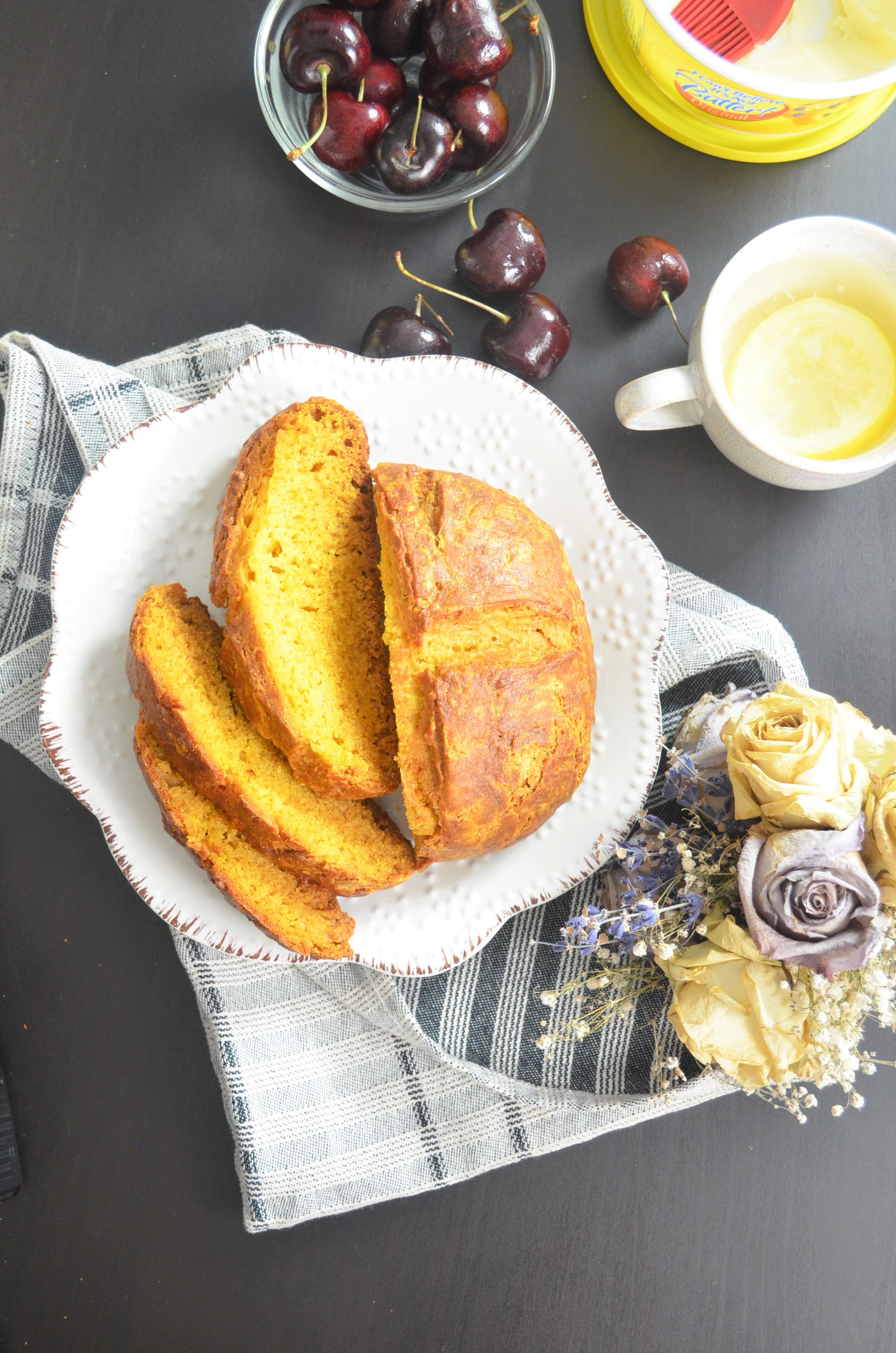 Small Batch No Knead Pumpkin Soda Bread