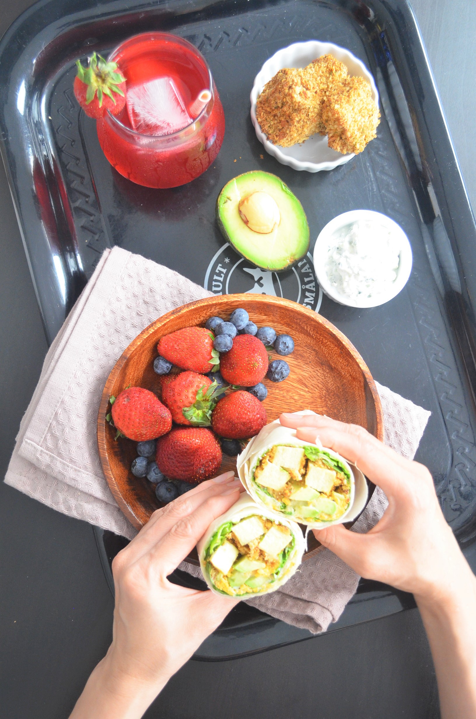 Baked Tofu Ceaser Wrap