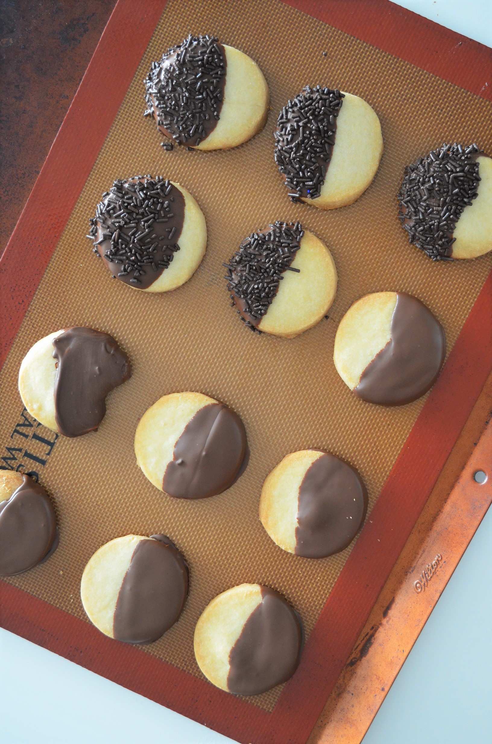 Chocolate Coated Shortbread Cookie By SweetNSpicyLiving