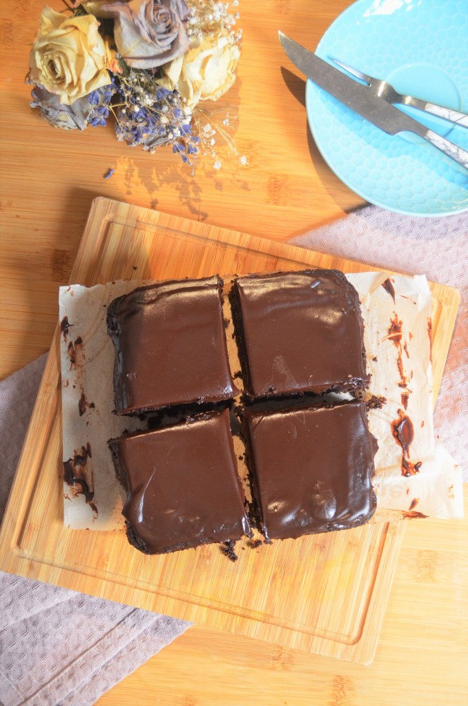 Small Batch Chocolate Cake with Simple Chocolate Frosting For Two