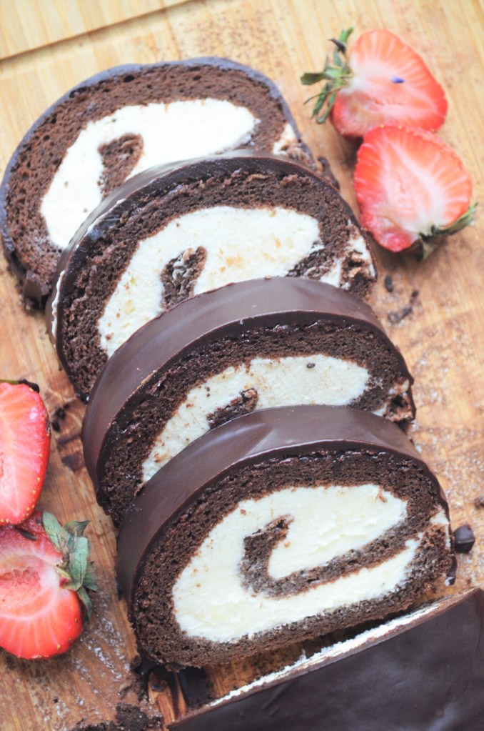 Chocolate Swiss Roll Cake
