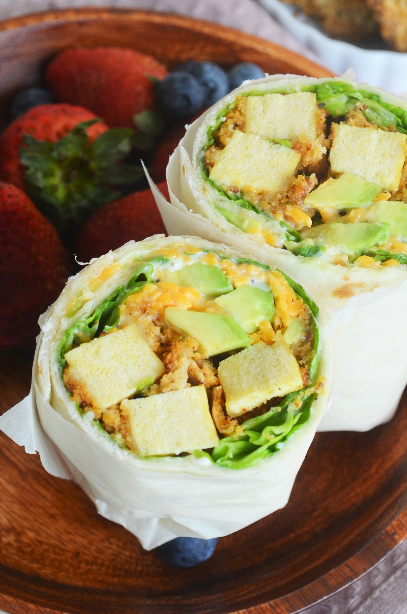 Panko Crusted Baked Tofu Wrap