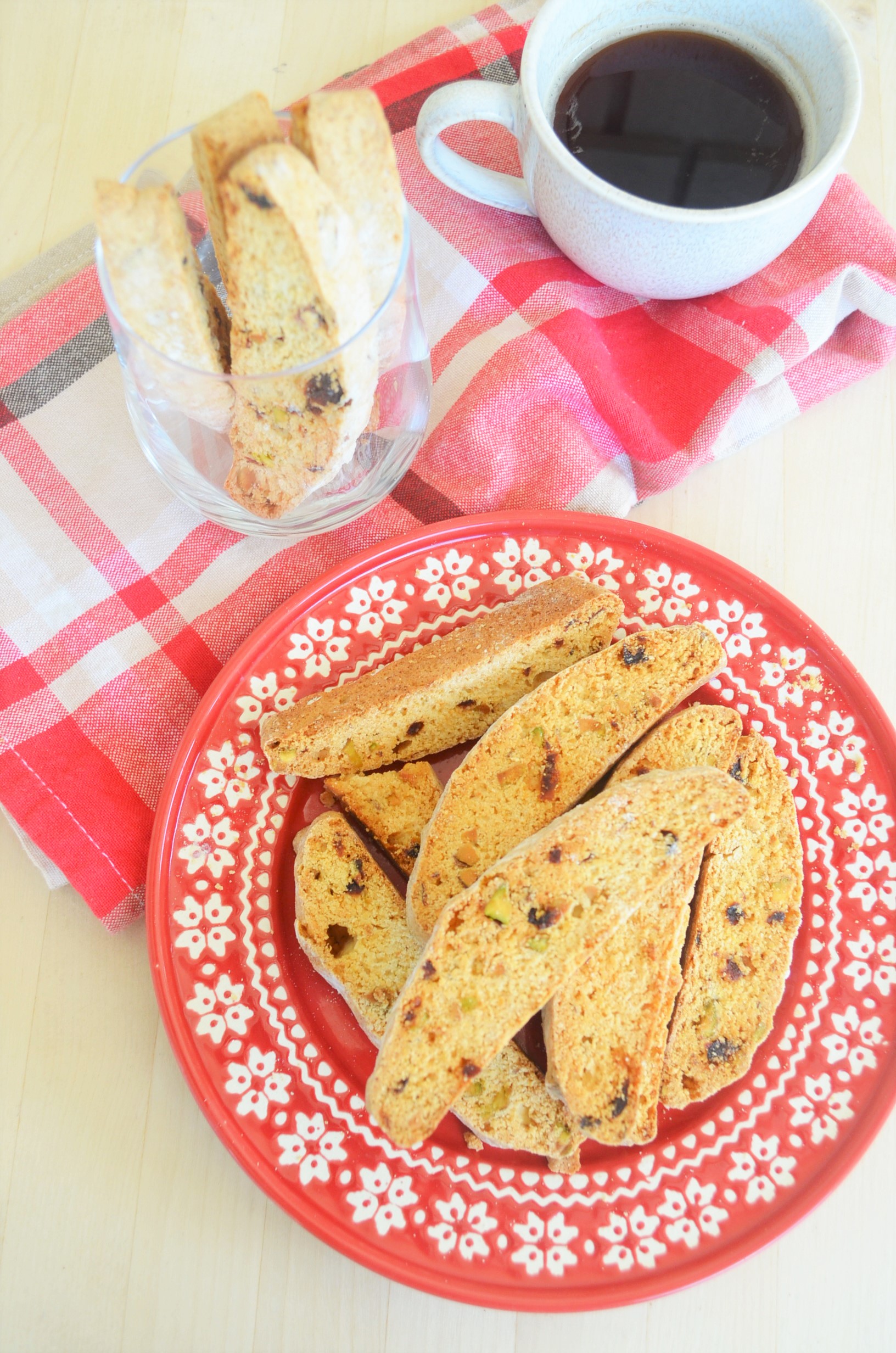 Pistachio and Cranberry Biscotti For Two