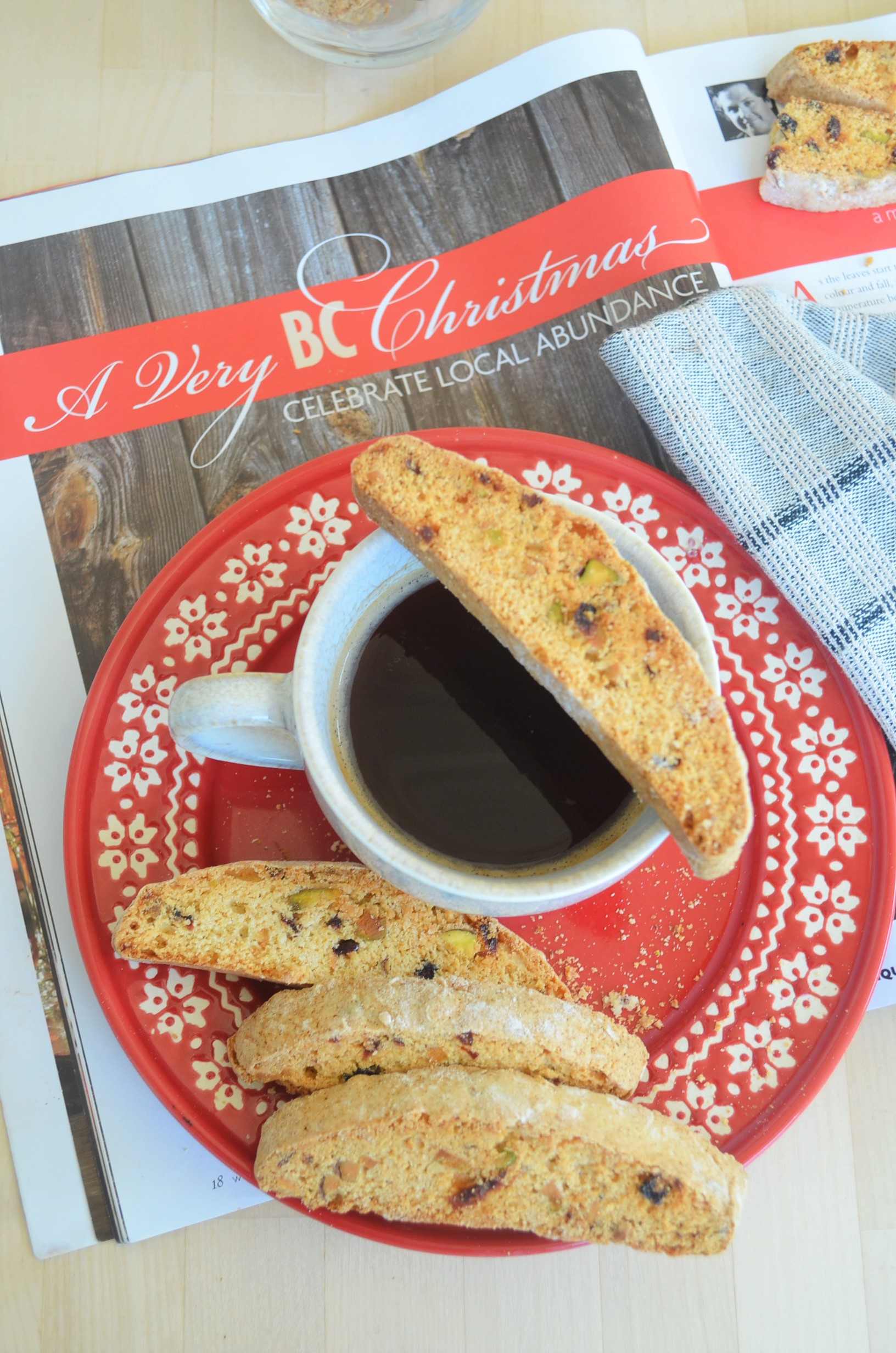 Small Batch Pistachio Almond Cranberry Biscotti