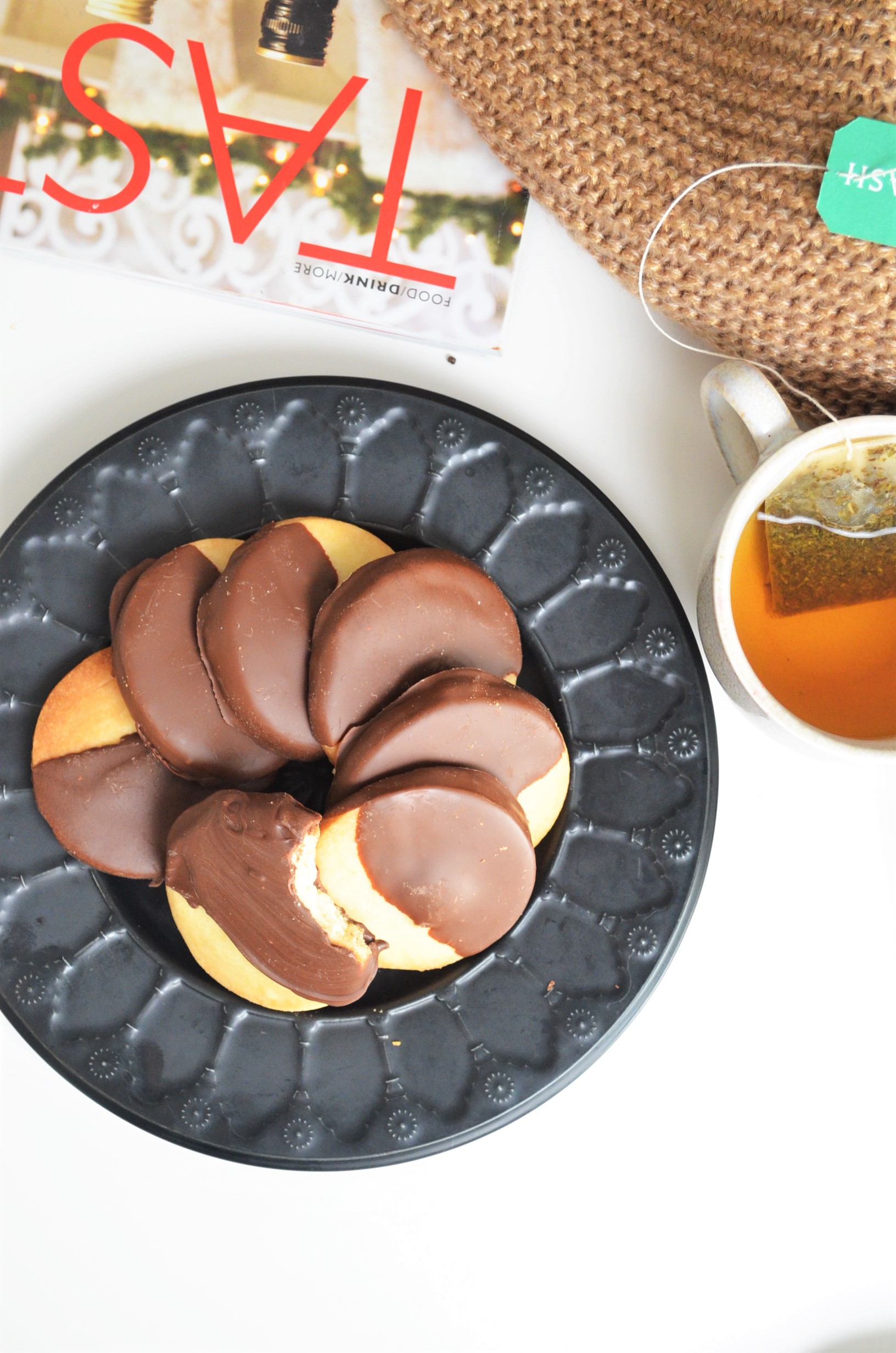 Small Batch Chocolate Coated Shortbread Cookie