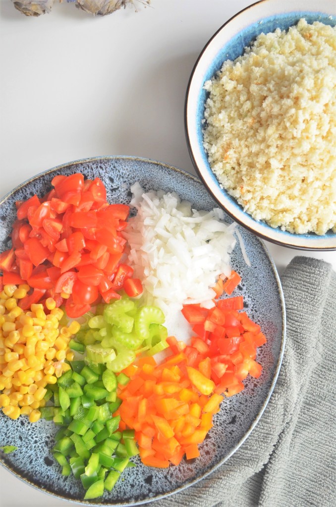 Ingredients for Mexican Cauliflower Fried Rice