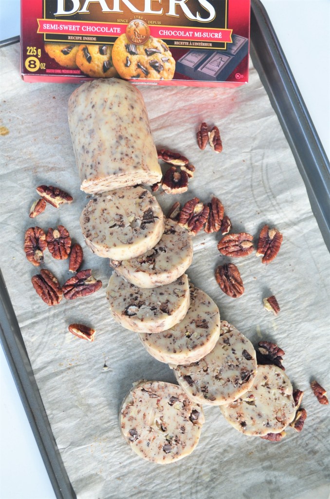 Pecan and Chocolate  Ice Box  Shortbread Cookie