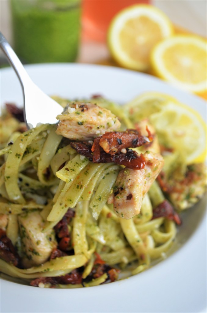 Small Batch Chicken Pesto Pasta