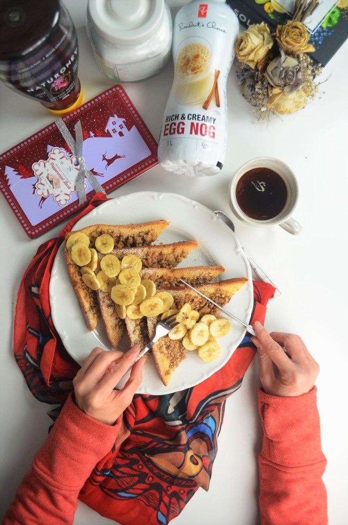 EggNog Pecan French Toast