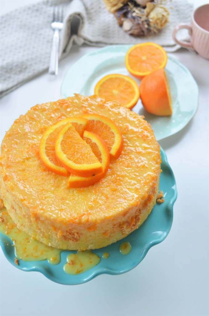 Easy Small Batch Orange Chiffon Cake By SweetNSpicyLiving