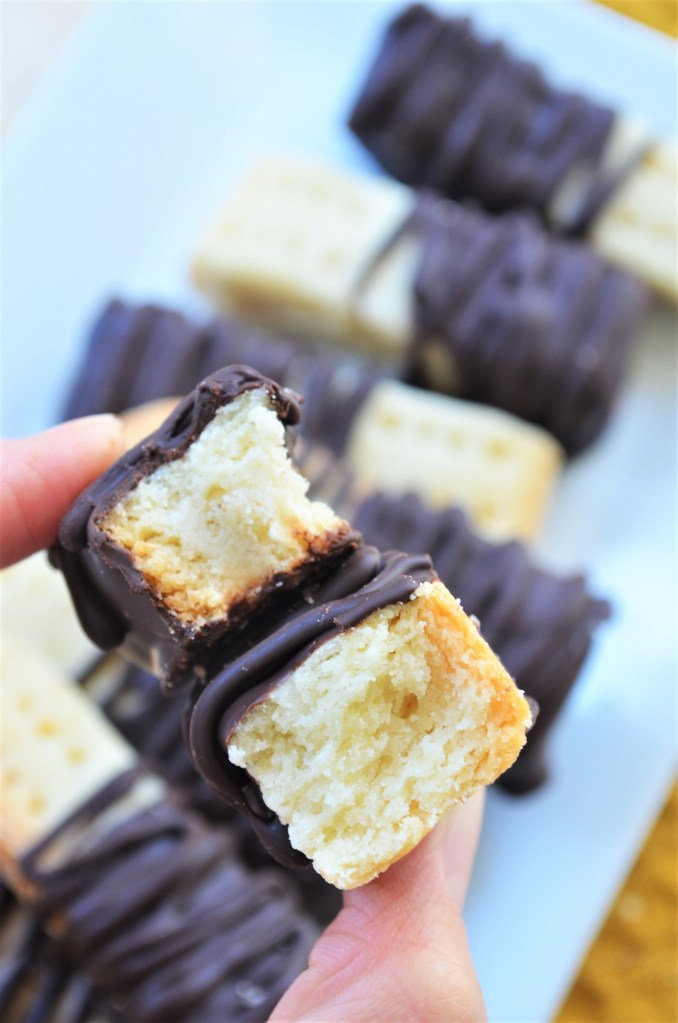Small Batch Easy Chocolate Dipped Shortbread Cookie Sticks By SweetNSpicyLiivng