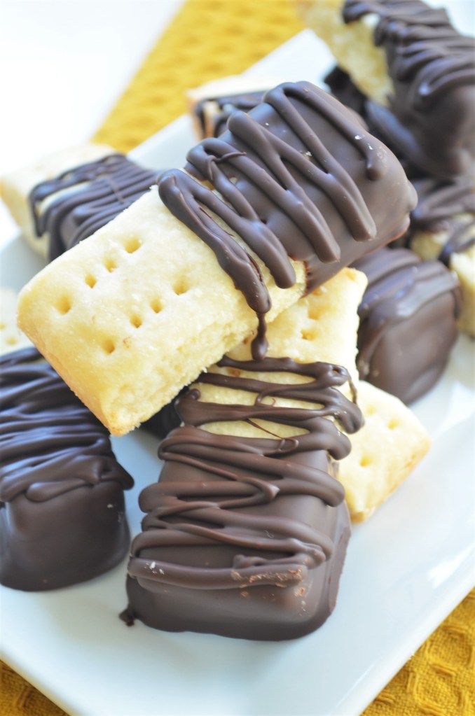 Chocolate Dipped Shortbread Cookie Sticks By SweetNSpicyLiivng
