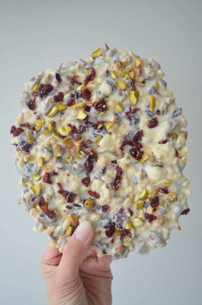 Small Batch Pistachio and Cranberry Bark Chocolate By SweetNSpicyLiving