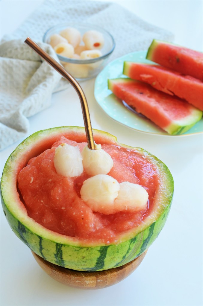 Watermelon and Lychee Slushie