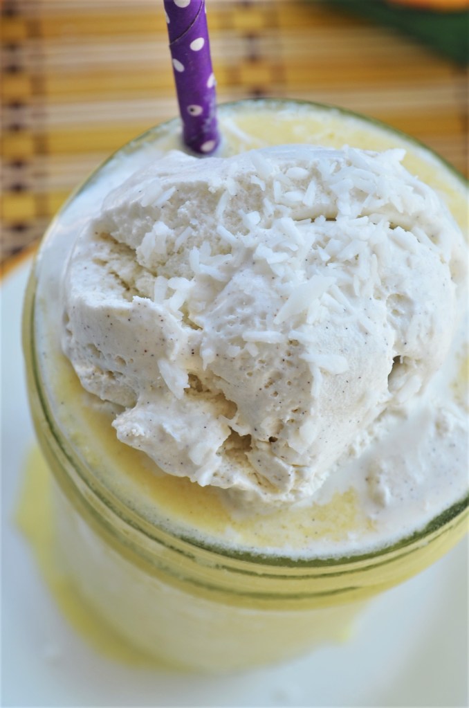 Pineapple Coconut Ice Cream Float