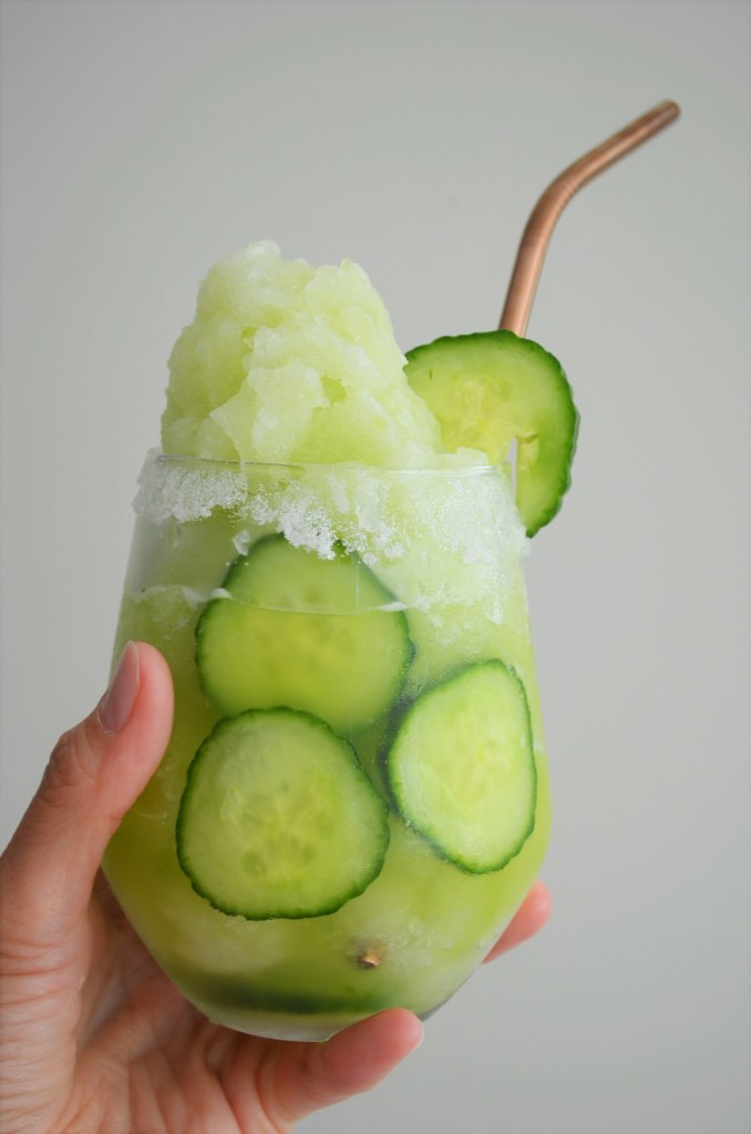 Honeydew Melon Slushie For Two