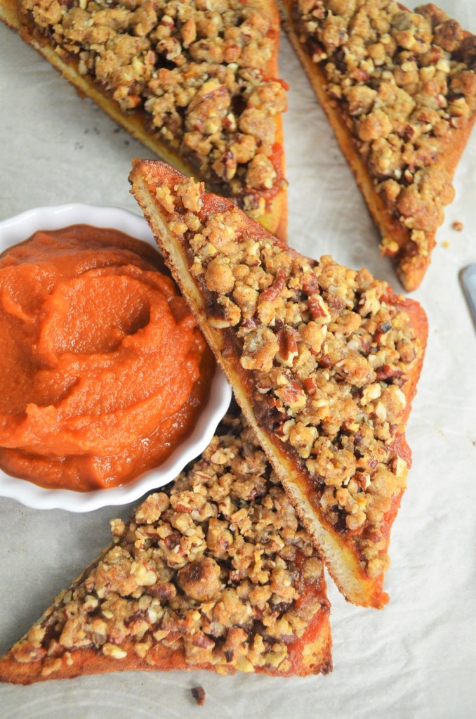 Pecan Crumble Pumpkin French Toast