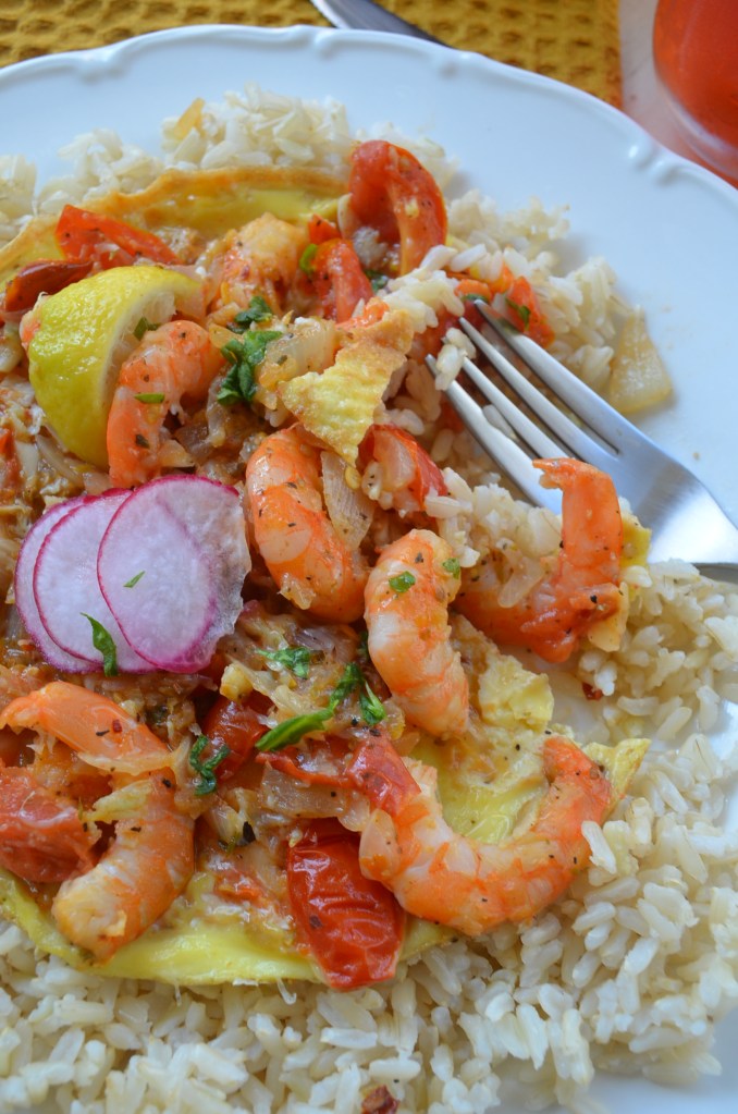Spicy Shrimp Omelette