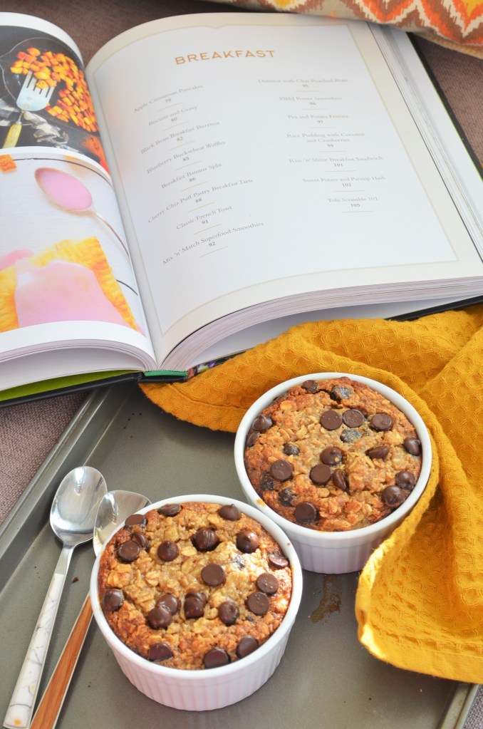 Baked Peanut Butter and Banana  Oatmeal For Two