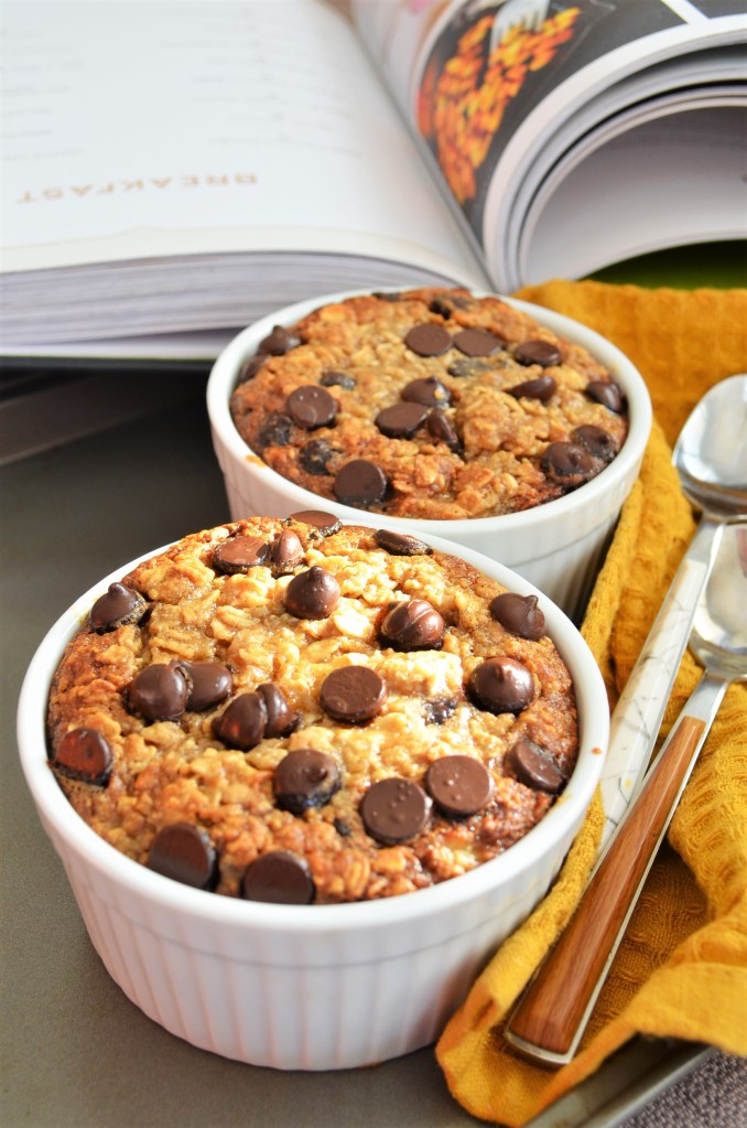 Baked Peanut Butter and Banana  Oatmeal By SweetNSpicyLiving