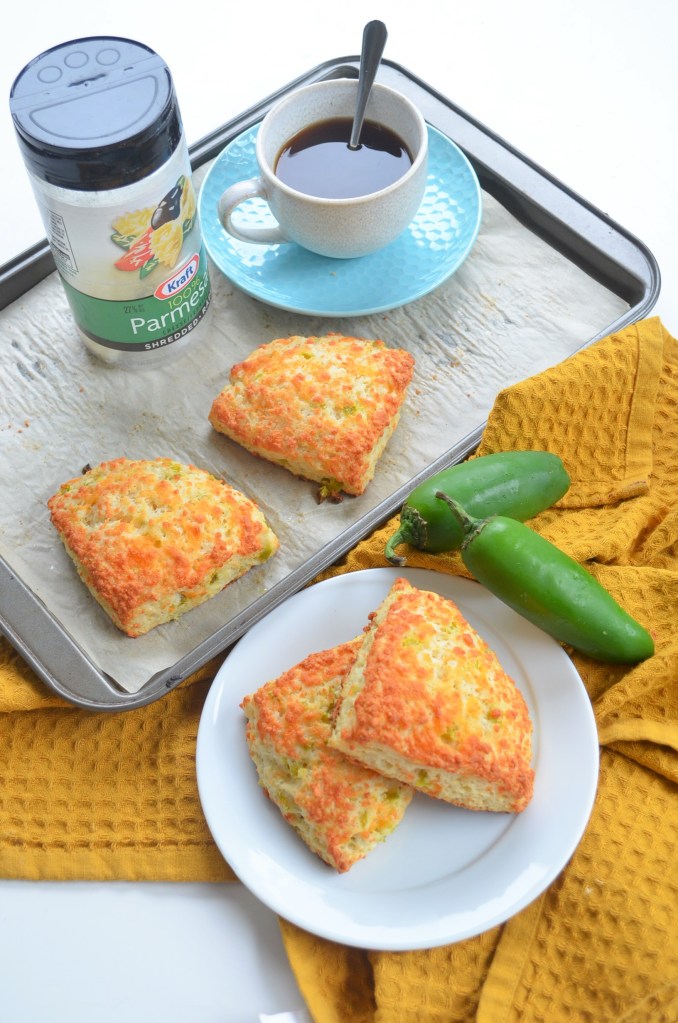 Small Batch Jalapeno and Parmesan Cheese Scones
