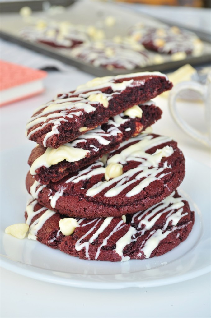 Red Velvet White Chocolate Chip Cookie