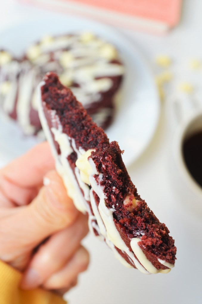 Soft and Chewy Red Velvet White Chocolate Chip Cookie