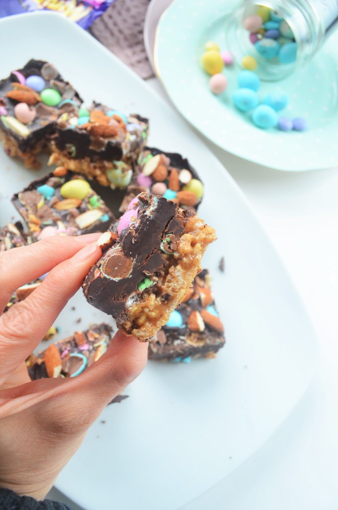 Small Batch Mini Easter Eggs   Peanut Butter and Chocolate Rice Crispy By SweetNSpicyLiving