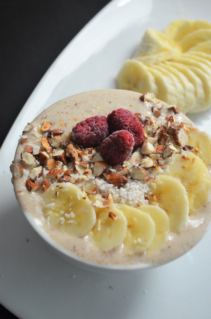 Single Serving Peanut Butter Banana Smoothie Bowl